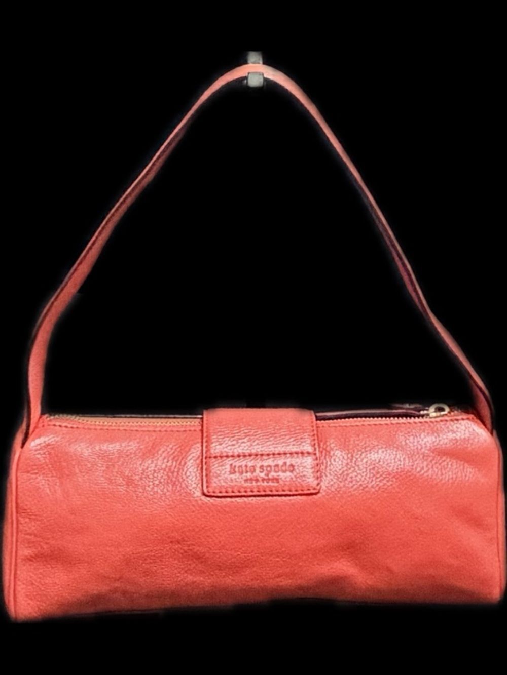 Kate Spade Leather Shoulder Bag with Gold Accent 12 by 5 Great Condition - Picture 8 of 13